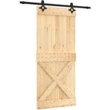 Massief Grenenhouten Schuifdeur - Rustiek - Stevig Staal - Ruimtebesparend Ontwerp