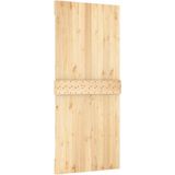 Massief Grenenhouten Schuifdeur - Rustiek - Stevig Staal - Ruimtebesparend Ontwerp