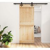 vidaXL - Schuifdeur - Massief Grenenhout - 80x210 cm