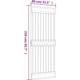 vidaXL - Schuifdeur - Massief Grenenhout - 80x210 cm