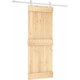 Massief Grenenhouten Schuifdeur - Rustiek - Staal - Stevige Rails