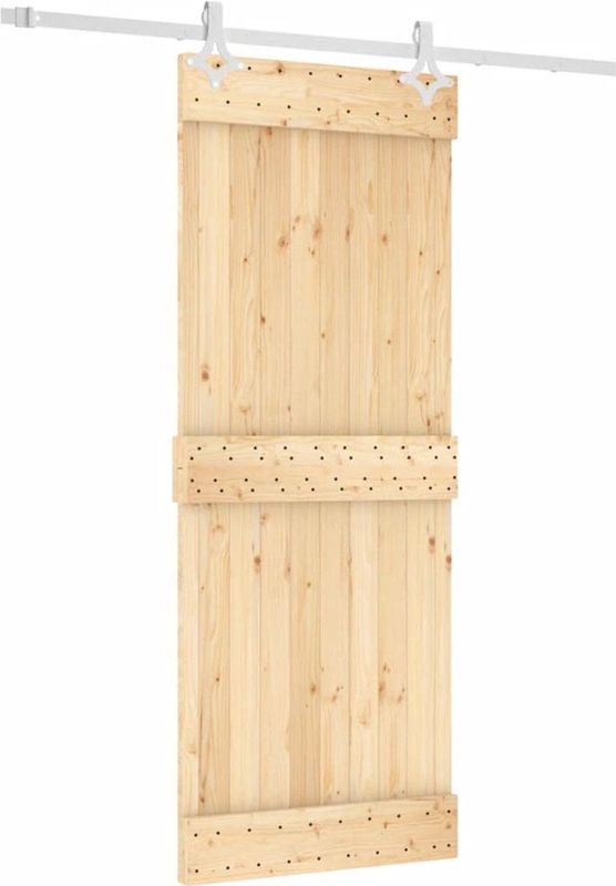 Massief Grenenhouten Schuifdeur - Rustiek - Staal - Stevige Rails