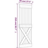 Massief Grenenhouten Schuifdeur - Rustiek - Staal - Ruimtebesparend Ontwerp