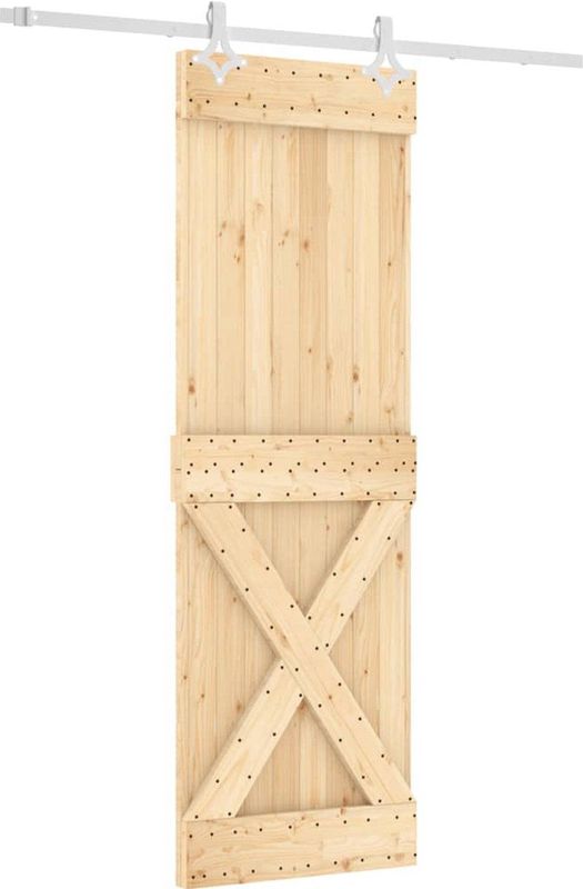 Massief Grenenhouten Schuifdeur - Rustiek - Staal - Ruimtebesparend Ontwerp