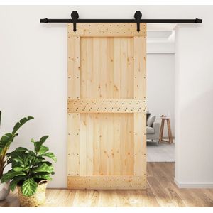 Massief Grenenhouten Schuifdeur - Rustiek - Staal - Duurzaam Ontwerp