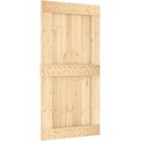 Massief Grenenhouten Schuifdeur - Rustiek - Staal - Ruimtebesparend Ontwerp