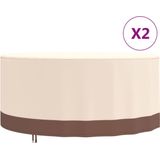Gartenmöbel-Abdeckungen 2 Stk. Ø 183x71 cm 600D Oxford-Gewebe vidaXL