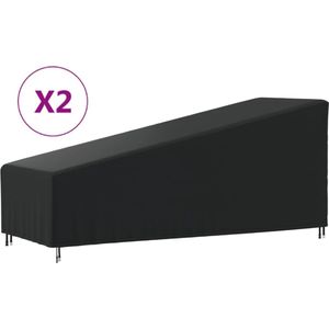 vidaXL Ligbedhoezen 2 st 420D 195x76x40/80 cm oxford stof