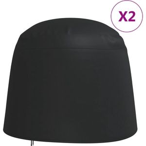 vidaXL Hoezen voor dubbele ei-stoel 2 Ø 230x200 cm 420D oxford zwart