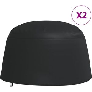 vidaXL Hoezen voor hangende ei-stoel 2 Ø 190x115 cm 420D oxford zwart