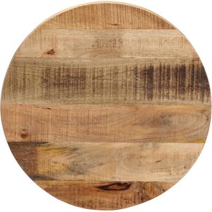 vidaXL - Tafelblad Rond - Ø 50 cm - Massief Ruw Mangohout