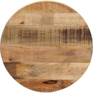 vidaXL - Tafelblad Rond - Ø 60 cm - Massief Ruw Mangohout