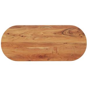 vidaXL - Tafelblad - ovaal - 100x40x2,5 - cm - massief - acaciahout