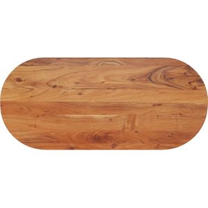 vidaXL Tischplatte 110x50x3,8 cm Oval Massivholz Akazie