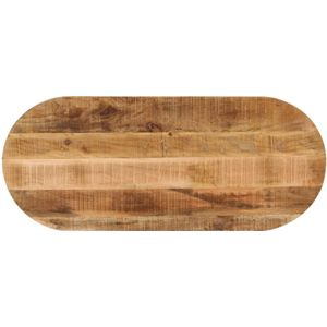 vidaXL - Tafelblad - ovaal - 100x40x3,8 - cm - massief - ruw - mangohout
