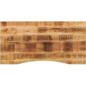 vidaXL Bureaublad met ronding 120x50x2,5 cm massief ruw mangohout
