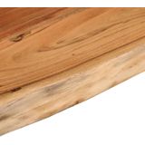 vidaXL Wandregal 80x30x2,5 cm Rechteckig Massivholz Akazie Baumkante