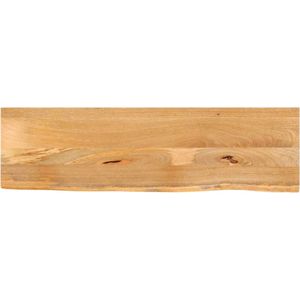 vidaXL - Tafelblad - met - natuurlijke - rand - 110x20x3,8 - cm - massief - mangohout