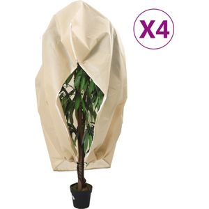 vidaXL Plantenhoezen met ritssluiting 4 st 70 g/m² 1,2x1,8 m