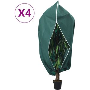 vidaXL Plantenhoezen met ritssluiting 4 st 70 g/m² 3,93x3,5 m