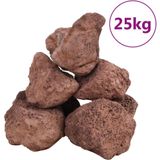 vidaXL - Lavastenen - 25 - kg - 10-30 - cm - rood