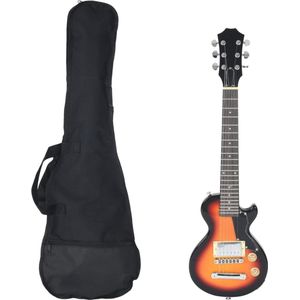 vidaXL - Gitaar - voor - kinderen - elektrisch - met - tas - 3/4 - 30"" - bruin - en - zwart