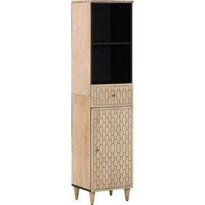 vidaXL Badschrank 38x33x160 cm Massivholz Mango