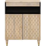 vidaXL Bijzetkast 60x33x75 cm massief mangohout
