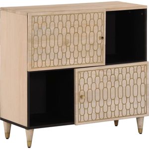 vidaXL Beistellschrank 80x33x75 cm Massivholz Mango