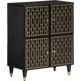 vidaXL - Bijzetkast - 60x33x75 - cm - massief - mangohout