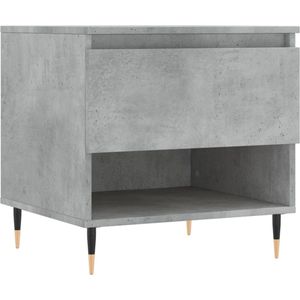 vidaXL - Salontafel - 50x46x50 - cm - bewerkt - hout - betongrijs