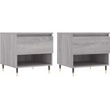 vidaXL Couchtische 2 Stk. Grau Sonoma 50x46x50 cm Holzwerkstoff