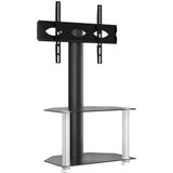 vidaXL-Tv-standaard-hoek-2-laags-voor-32-70-inch-zwart-en-zilverkleur