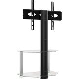 vidaXL-Tv-standaard-hoek-2-laags-voor-32-70-inch-zwart-en-zilverkleur