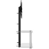 vidaXL-Tv-standaard-hoek-2-laags-voor-32-70-inch-zwart-en-zilverkleur