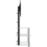 vidaXL-Tv-standaard-hoek-3-laags-voor-32-70-inch-zwart-en-zilverkleur