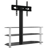 VidaXL-Tv-standaard-hoek-3-laags-voor-32-70-inch-zwart-en-zilverkleur