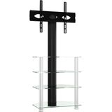 VidaXL-Tv-standaard-hoek-4-laags-voor-32-70-inch-zwart-en-zilverkleur