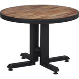 vidaXL Salontafel rond Ø55x40 cm massief gerecycled teakhout