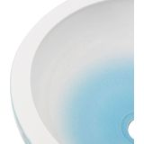 vidaXL Opzetwasbak rond Φ41x14 cm keramiek wit en blauw
