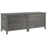 Vidaxl - Gartentruhe Anthrazit 150x50x56,5 cm Massivholz Tanne