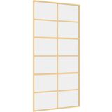 Vidaxl - Schiebetür Golden 102,5x205 cm ESG-Klarglas und Aluminium