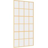 Vidaxl - Schiebetür Golden 102,5x205 cm ESG-Klarglas und Aluminium