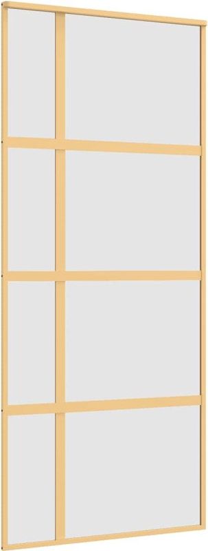 Vidaxl - Schiebetür Golden 90x205 cm Matt ESG-Glas und Aluminium