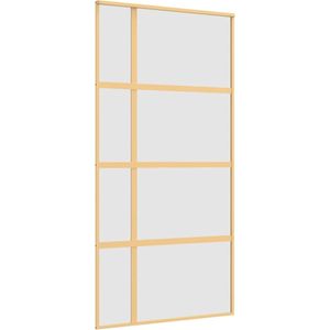 Vidaxl - Schiebetür Golden 102,5x205 cm Matt ESG-Glas und Aluminium