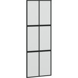 vidaXL-Schuifdeur-76x205-cm-gehard-glas-en-aluminium-zwart