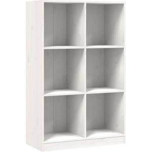 vidaXL-Boekenkast-70x33x110-massief-grenenhout-wit