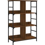 vidaXL Boekenrek 78,5x33x117,5 cm bewerkt hout bruin eikenkleur