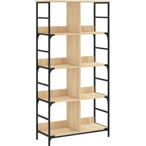 vidaXL Boekenrek 78,5x33x153 cm bewerkt hout sonoma eikenkleurig