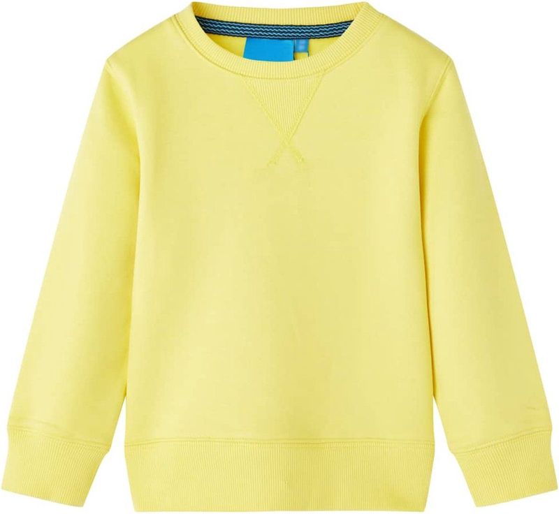 vidaXL - Kindertrui - Lichtgeel - Katoen/Polyester - Lange Mouwen